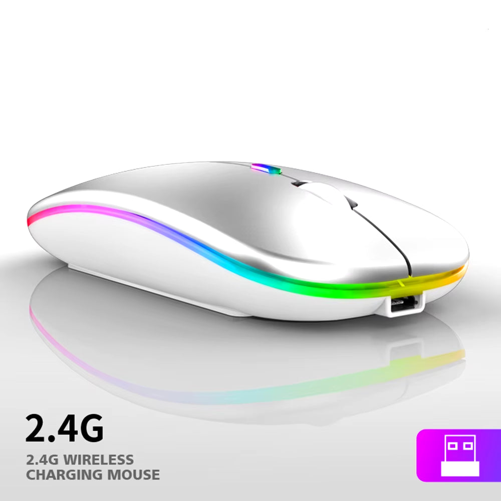 Tablet Phone Computer Bluetooth Wireless Mouse Rechargeable Luminous 2.4G USB Wireless Mouse Portable Mouse Gamer Mouse Mice