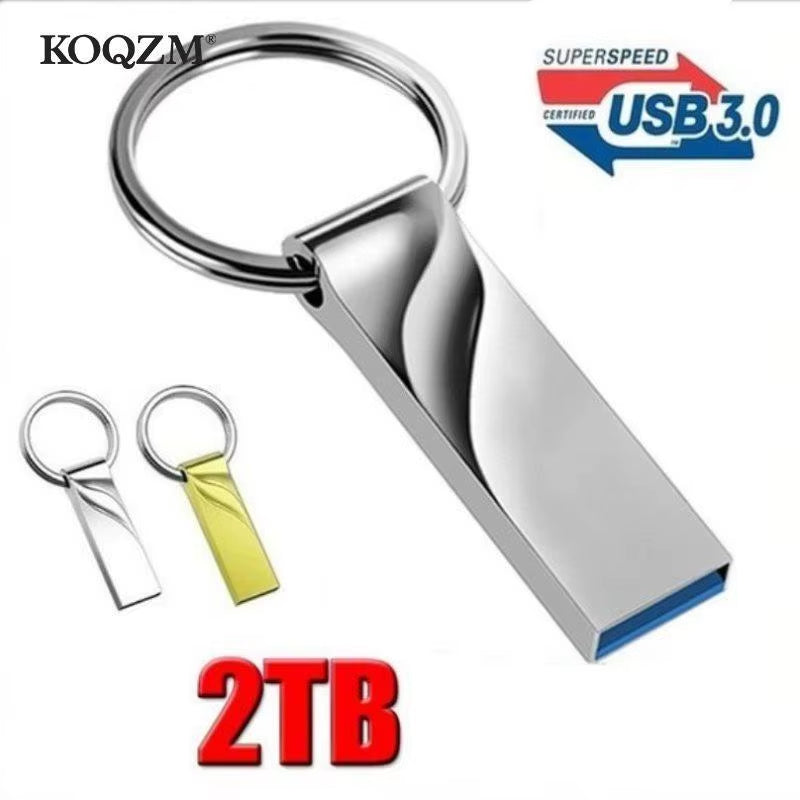 High Speed USB 3.0 Flash Stick Metal Pen Drive 3.0 Metal USB Flash Drive 32GB-128GB 256GB 512GB 1TB 2TB Memory Flash Stick